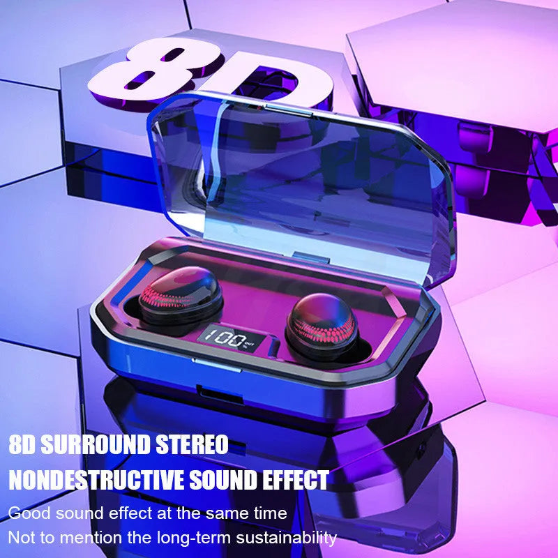 X10 Bluetooth wireless headset with charging case showing black colour option