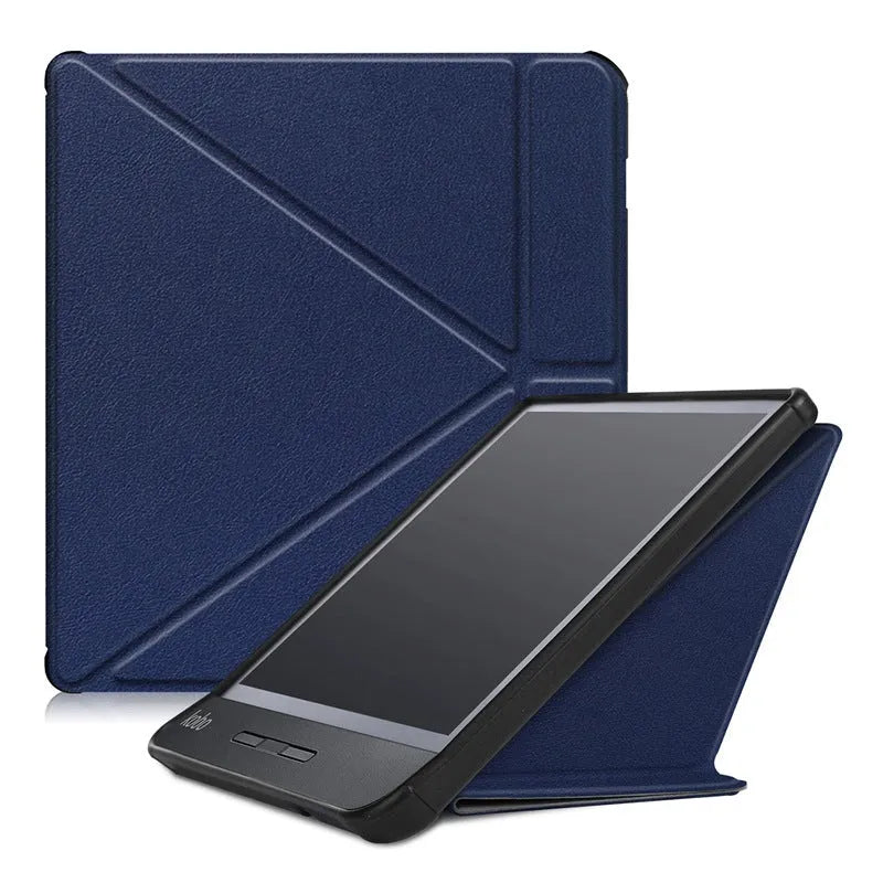 Leather anti-fall cover for Kobo Forma 8-inch tablet in black with sleep function