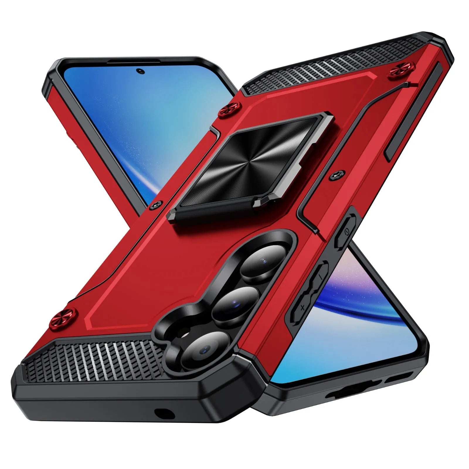 Anti drop magnetic rotating wristband phone case for Samsung A05S A15 A24 A25 A35 A55 in black