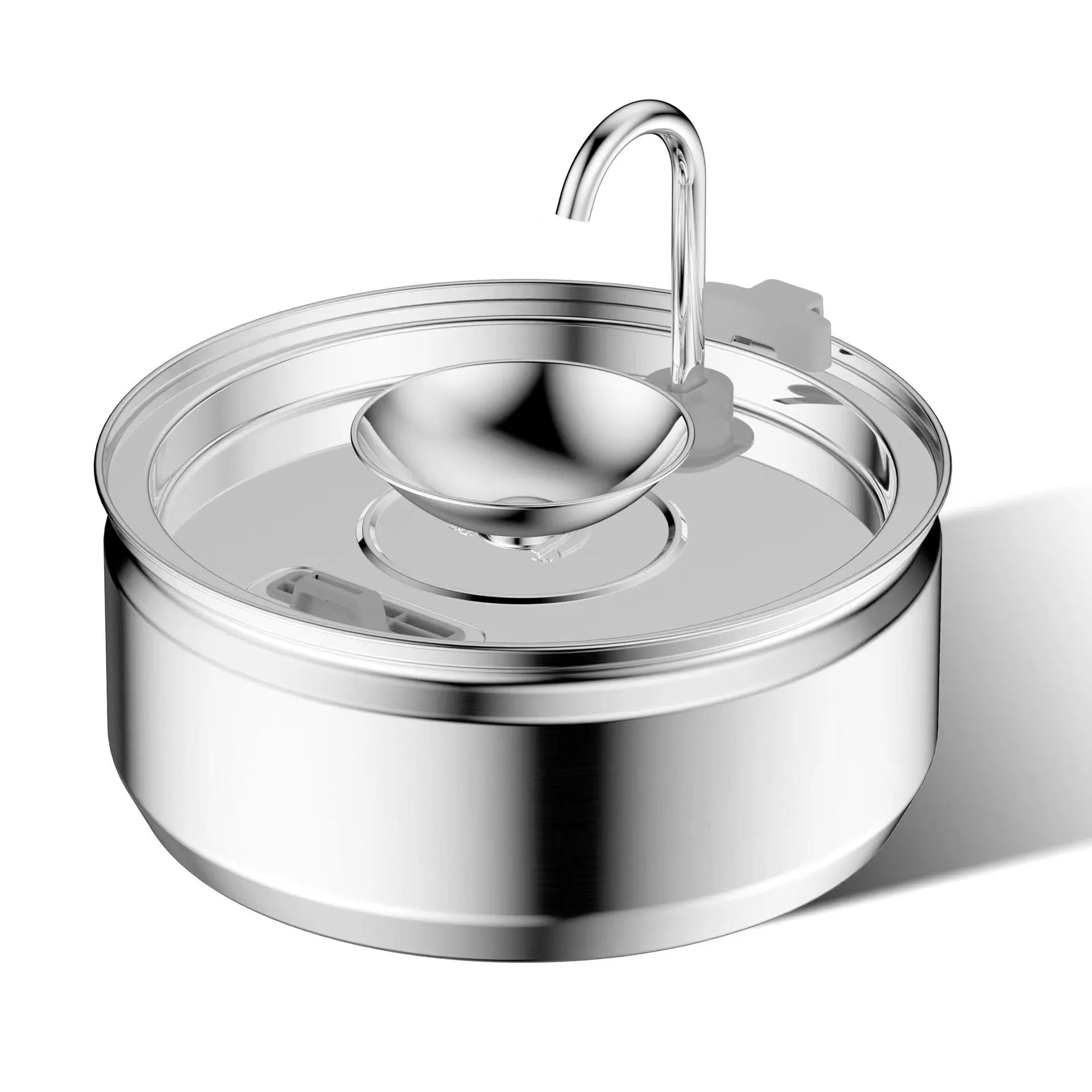 SUS304 stainless steel pet water dispenser faucet with 3.2L capacity and silent pump for cats and dogs