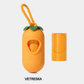 Portable dog poop picking bag capsule with scented inner bags in strawberry, orange and cherry blossom options