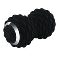 Electric peanut fascia ball massager in black, 0.8kg, 10cm diameter, on a gym mat
