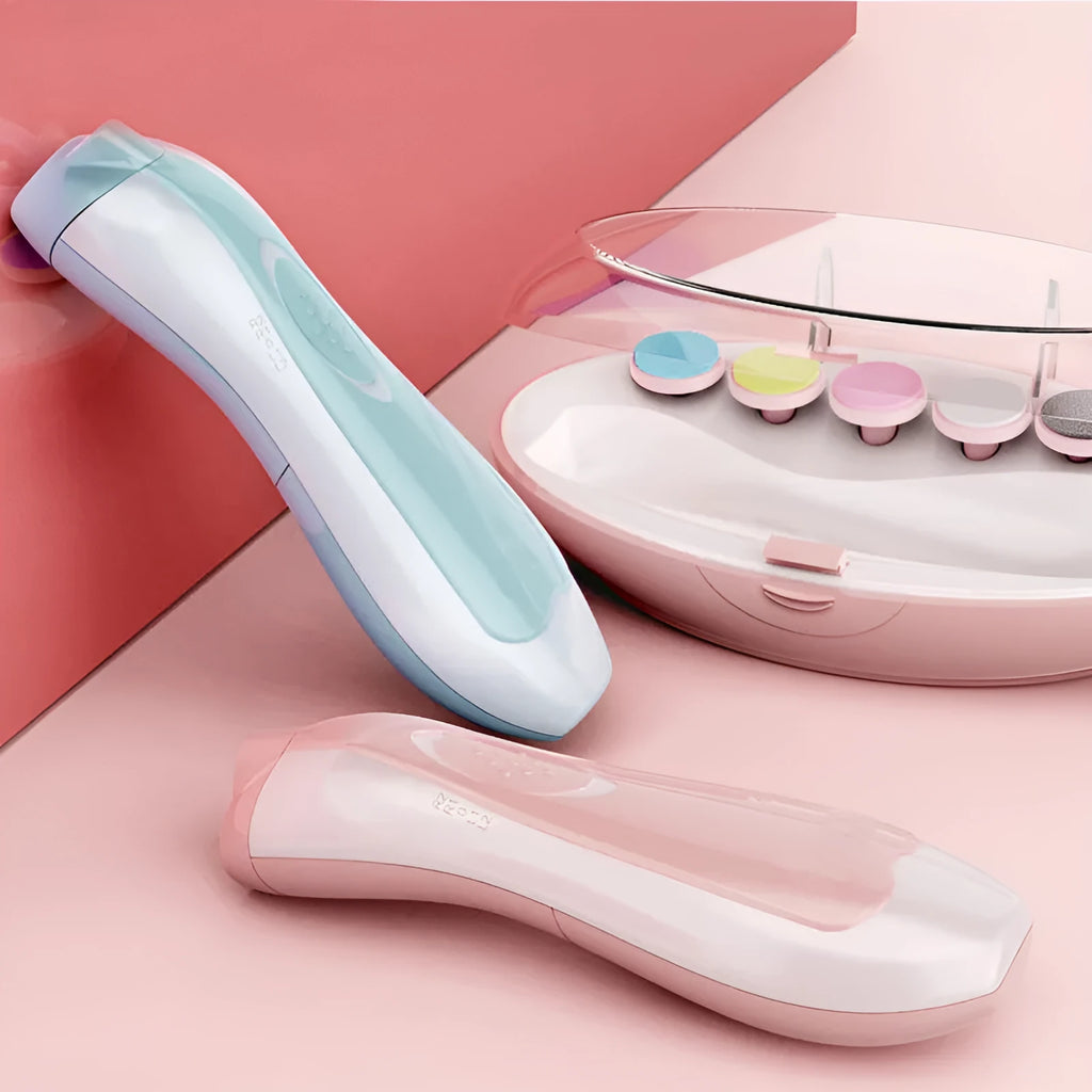 Ultra-quiet multifunctional baby nail polisher manicure kit with night light