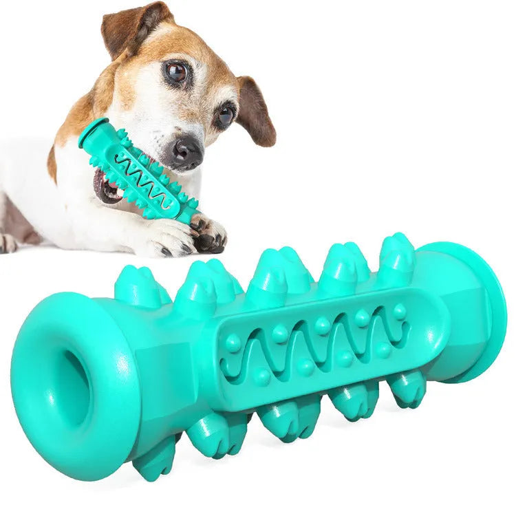 Pet chew-resistant teeth cleaning stick with nylon and TPR construction, blue colour, designed for dog dental tartar removal