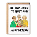 Simple modern birthday greeting card with a choice of coloured envelopes in two sizes.