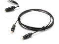 OD2.2 optical digital audio cable with Toslink connectors, shown in available lengths from 1 to 30 metres.