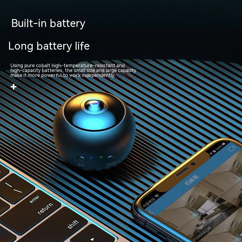 1080p wireless WIFI surveillance camera with 3.6° lens and ABS material housing