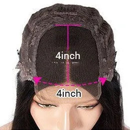 Real human hair lace front wig with 4x4 lace base and star fashion style, shown in a chosen length.