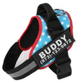 Adjustable reflective dog harness with no-pull design in multiple colour options