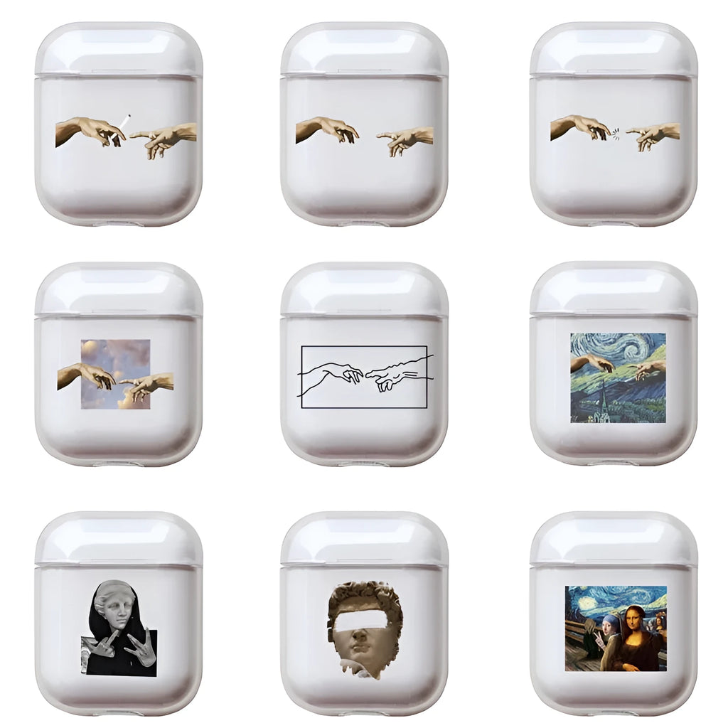 Transparent plastic protective cover for Apple AirPods and AirPods Pro charging case