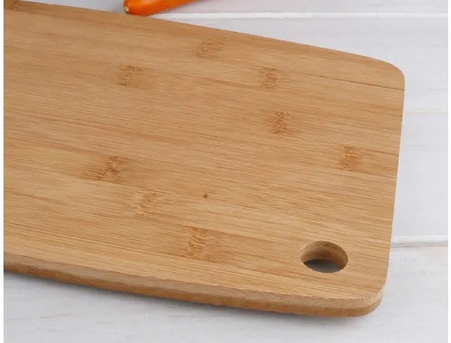Moso bamboo square kitchen cutting board, 28x17x1 cm, antibacterial surface for vegetable chopping