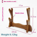 Chinese style wooden shelf bracket with multiple layers for display.