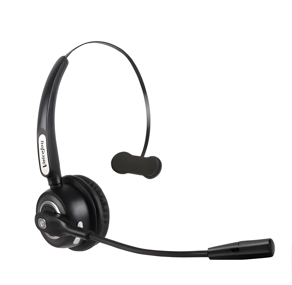 Truck driver Bluetooth headset with noise cancelling microphone for clear calls in noisy environments