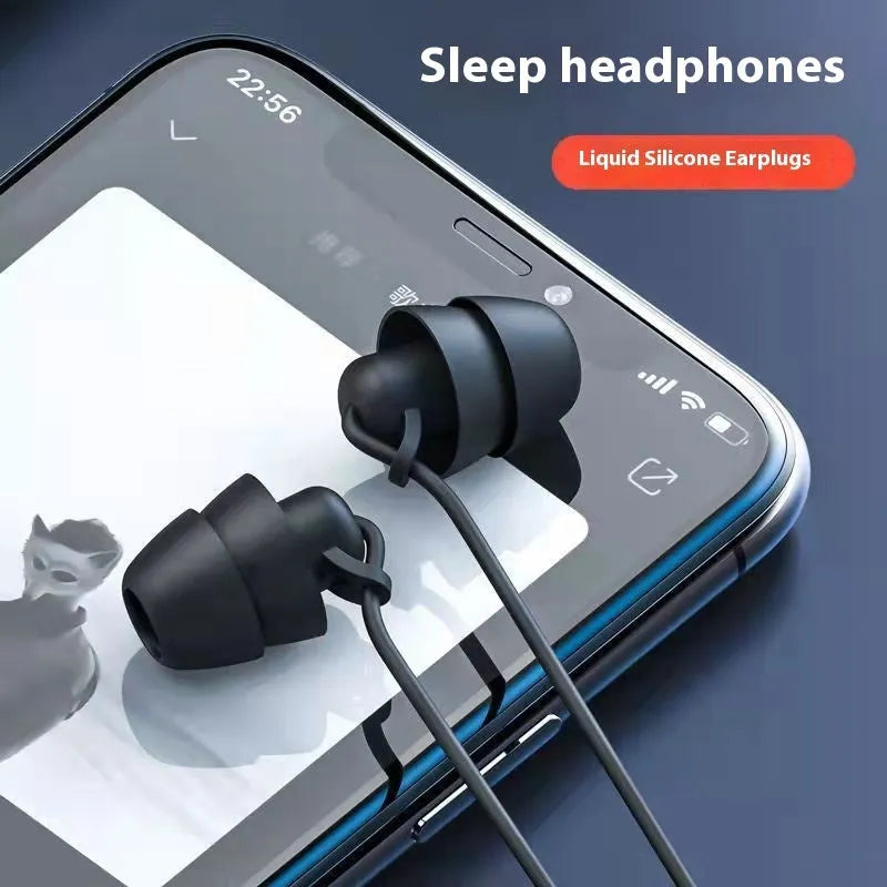 Second generation wired sleep headset with silicone earplugs and 1.2m TPE cable in multiple colours