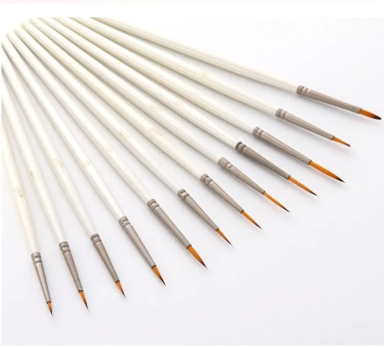 Pearl white art marker pens with nylon wool brush nibs for watercolour acrylic and oil painting