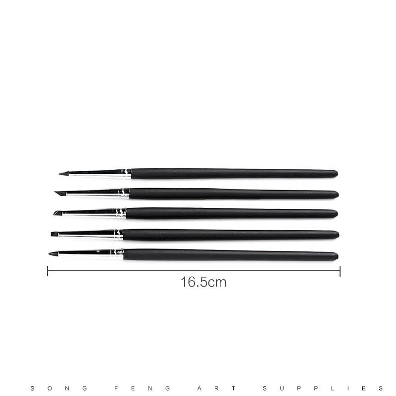 Brown 27-piece pottery clay tool set with stainless steel, wood and plastic tools for sculpture.
