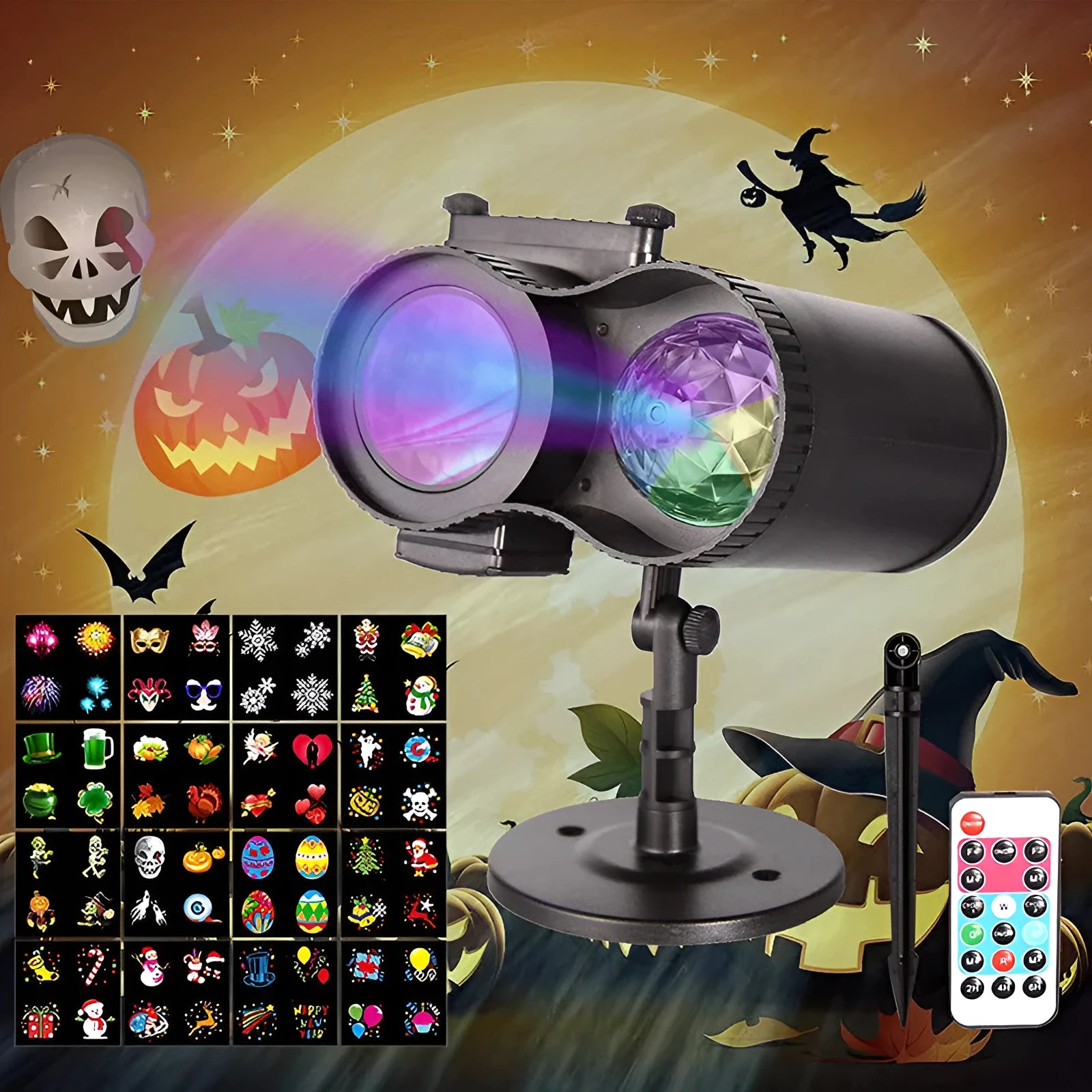 Outdoor waterproof double tube animated watermark LED light with IP65 rating.