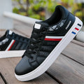 Sports shoes in black, grey or white colours showing EU size tags from 39 to 44