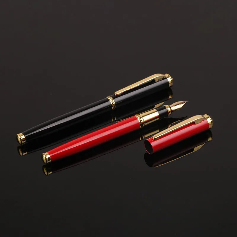 Metal fountain pen with 0.5mm Yijin nib in red and black colour options