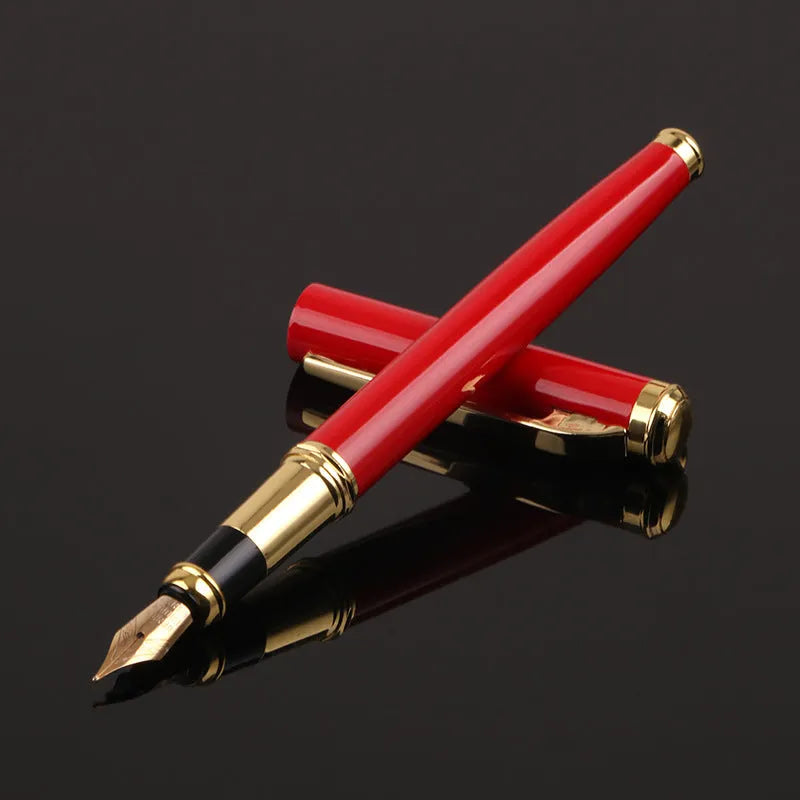 Metal fountain pen with 0.5mm Yijin nib in red and black colour options