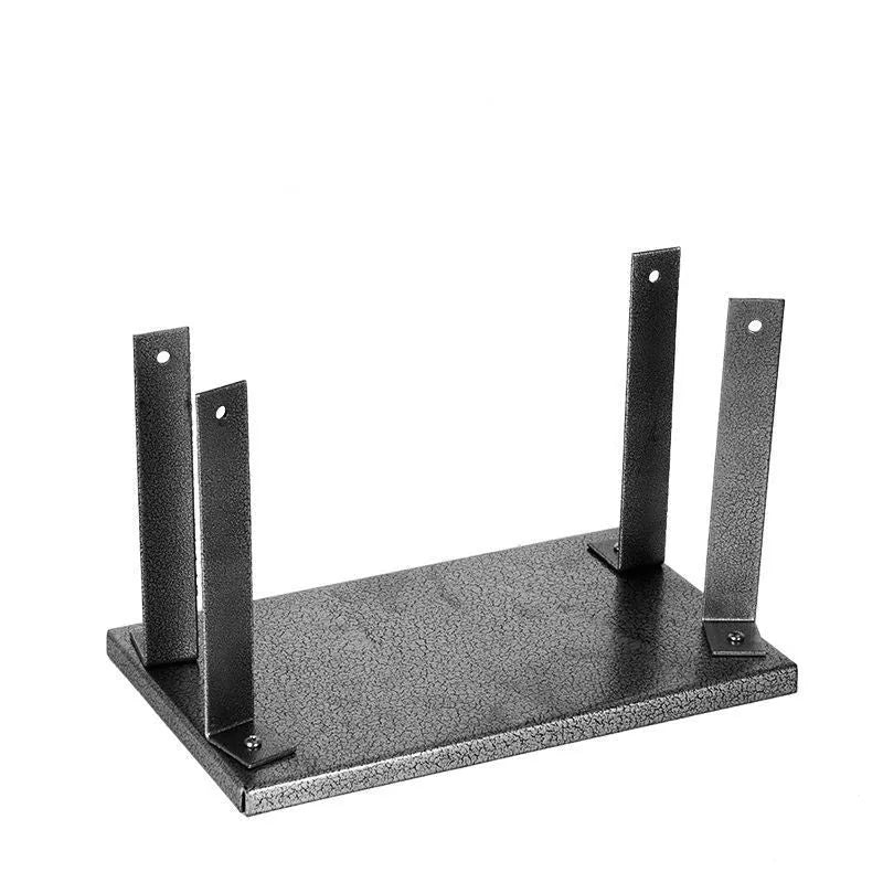 Black iron flip chip mounting bracket accessory for a portable electric planer.