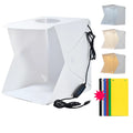 40cm folding studio LED soft light box with adjustable colour temperature and six colour background cloths