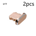 Aluminium alloy dust plug for iPhone charging port in gold, silver, blue, red, grey, black, and rose gold colours.