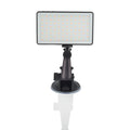 Black aluminium alloy LED video light with 96 LEDs, LOED screen, and a 1/4-inch mounting thread on the back.