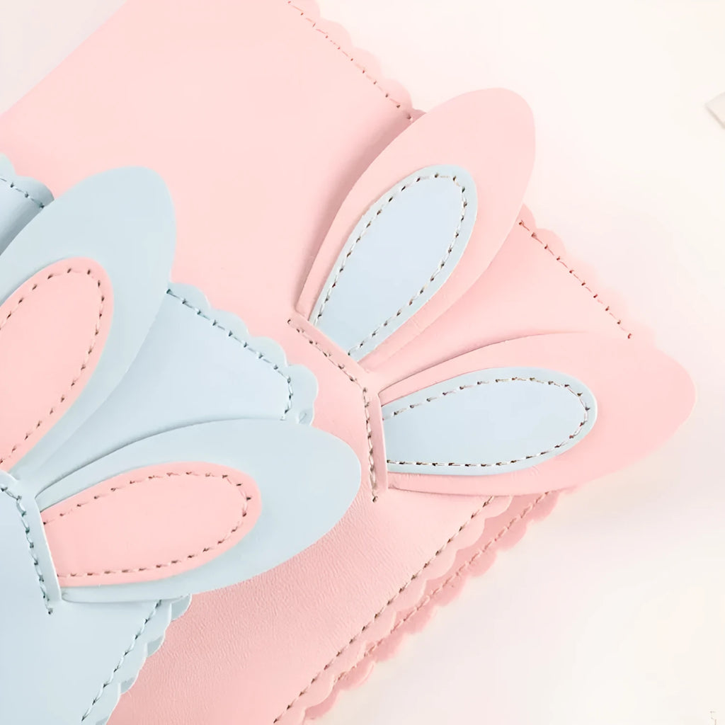 Rabbit style 3-inch mini photo album in blue, pink or white with 16 loose-leaf pages