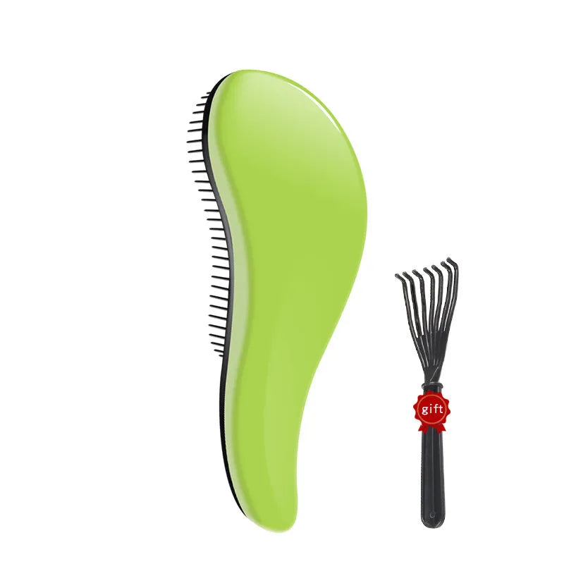 18cm plastic hair comb detangling anti-knot styling tool in black colour