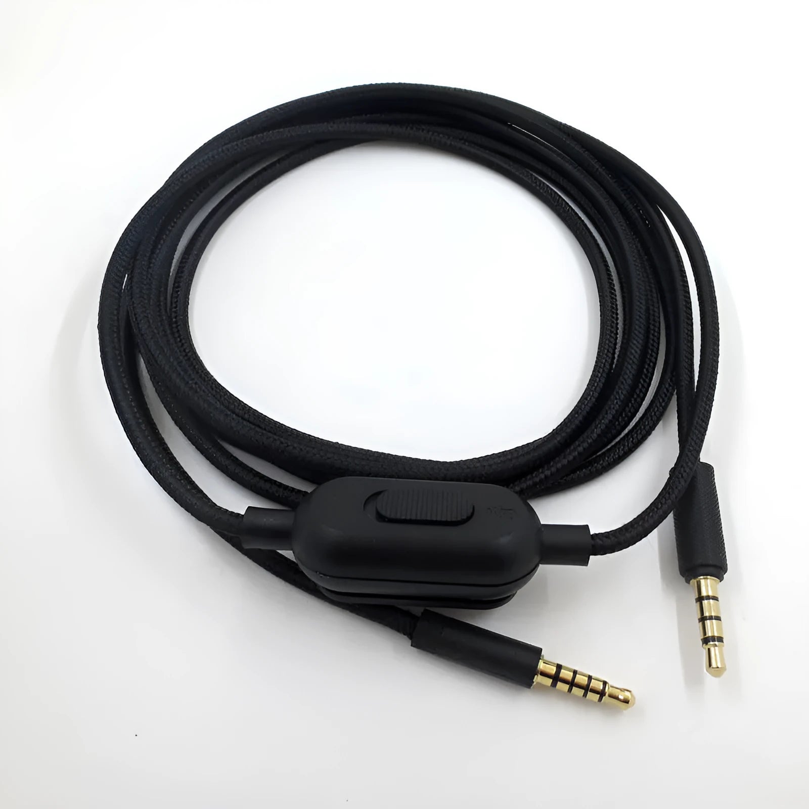 Black universal 3.5mm male-to-male audio replacement cable for headsets