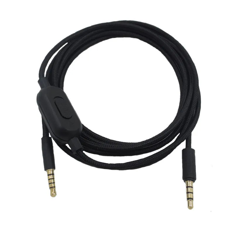 Black universal 3.5mm male-to-male audio replacement cable for headsets