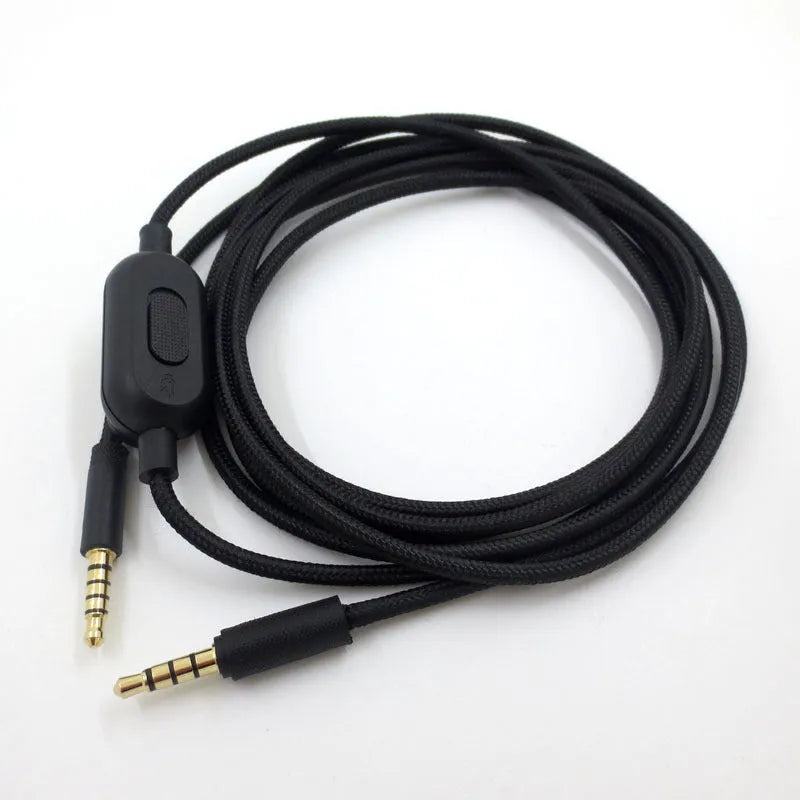 Black universal 3.5mm male-to-male audio replacement cable for headsets