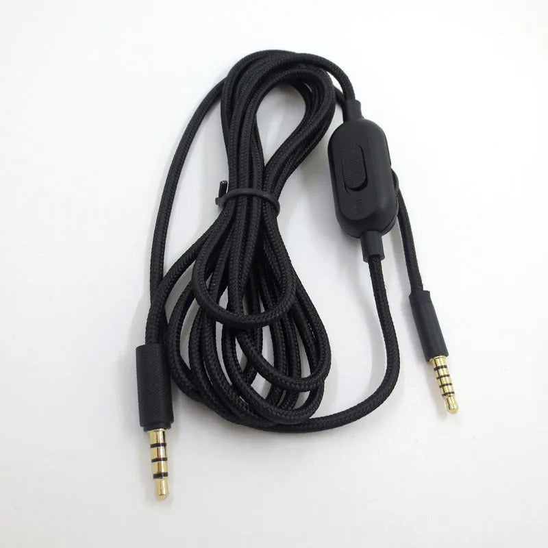 Black universal 3.5mm male-to-male audio replacement cable for headsets