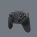 Black wireless Bluetooth gamepad for Nintendo Switch with vibration and screen capture buttons
