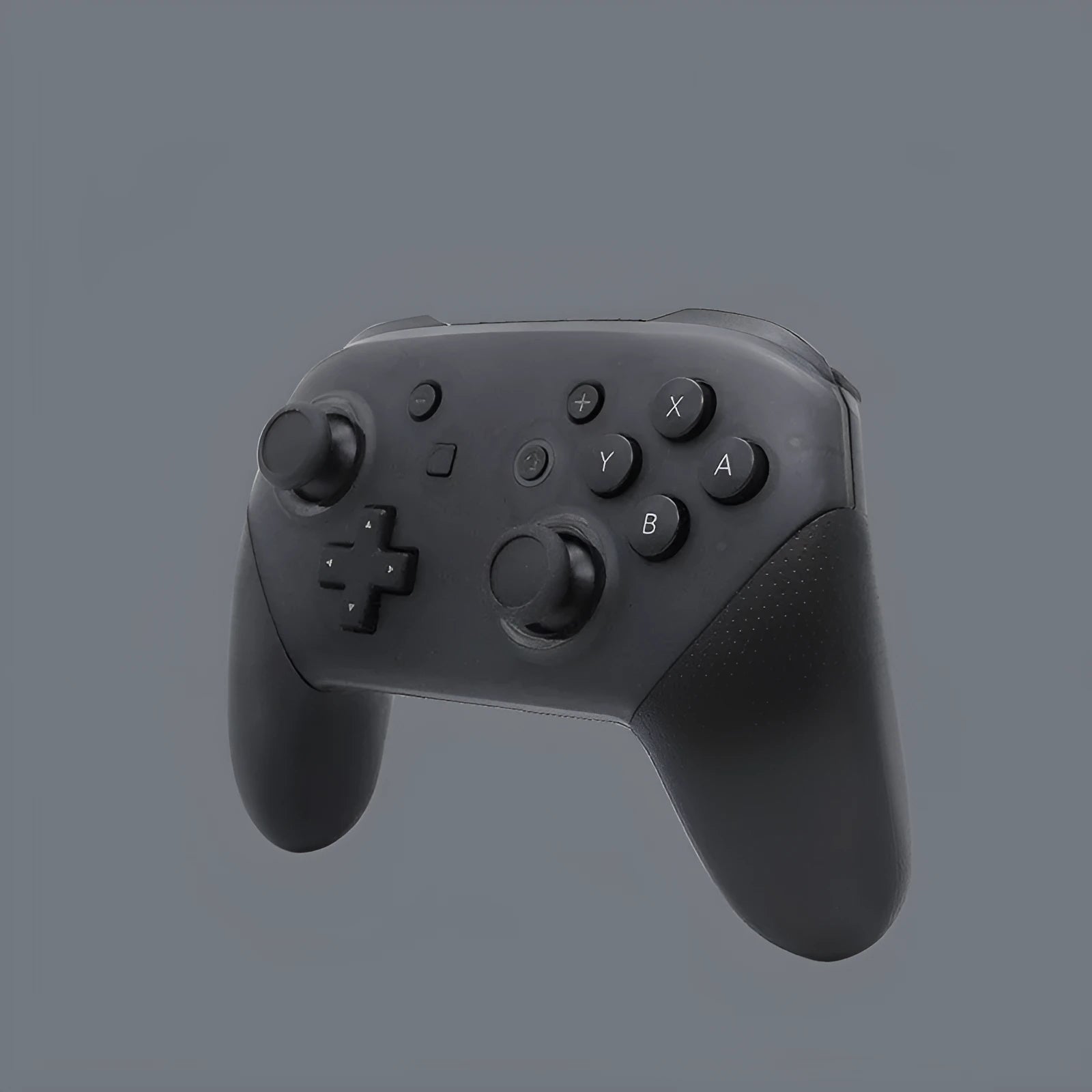 Black wireless Bluetooth gamepad for Nintendo Switch with vibration and screen capture buttons