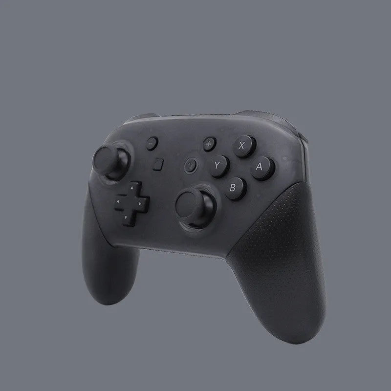 Black wireless Bluetooth gamepad for Nintendo Switch with vibration and screen capture buttons