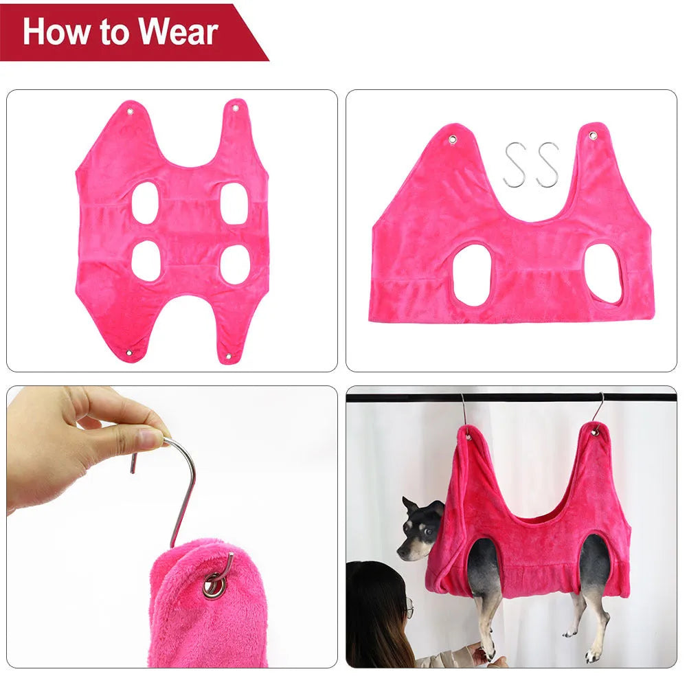 Cloth pet nest for cats and dogs in pink, available in sizes S M L measuring 25cm 30cm 35cm