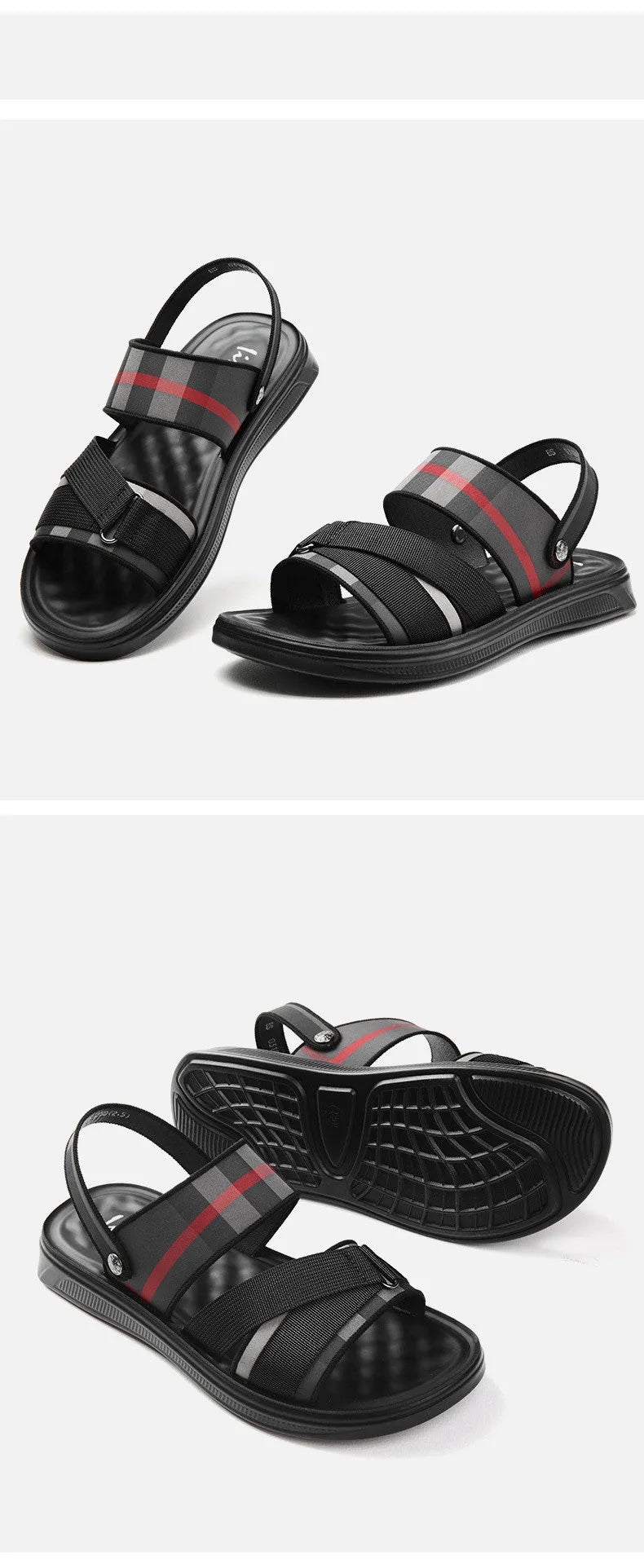 Youth leisure sports sandals with Lycra upper and polyurethane sole in sizes EUR 38 to 44