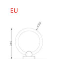 Wooden circular art chandelier with acrylic shade in modern Nordic style, showing 20cm and 30cm diameter options