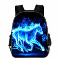 Horse animal head cartoon design school backpack in multiple colour options