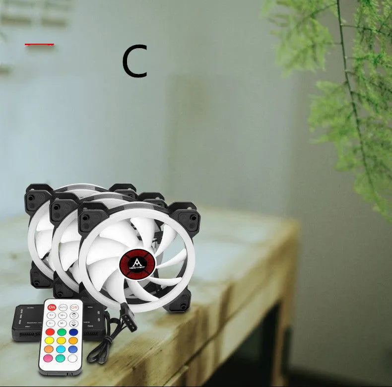 12cm camouflage pattern RGB chassis cooling fan with colour changing LEDs and hydraulic bearing