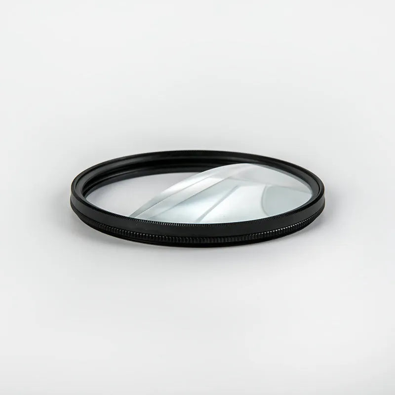 77mm rotating half moon mirror split focus filter for DSLR cameras with microfiber cloth and storage bag