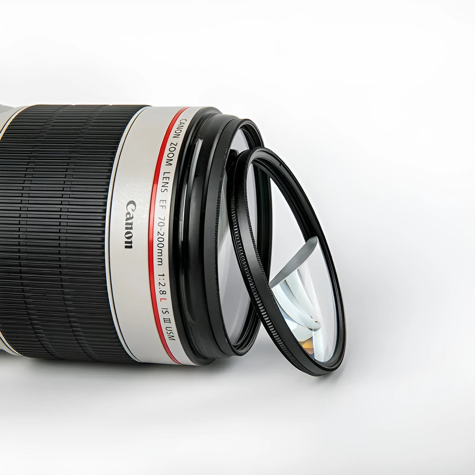 77mm rotating half moon mirror split focus filter for DSLR cameras with microfiber cloth and storage bag