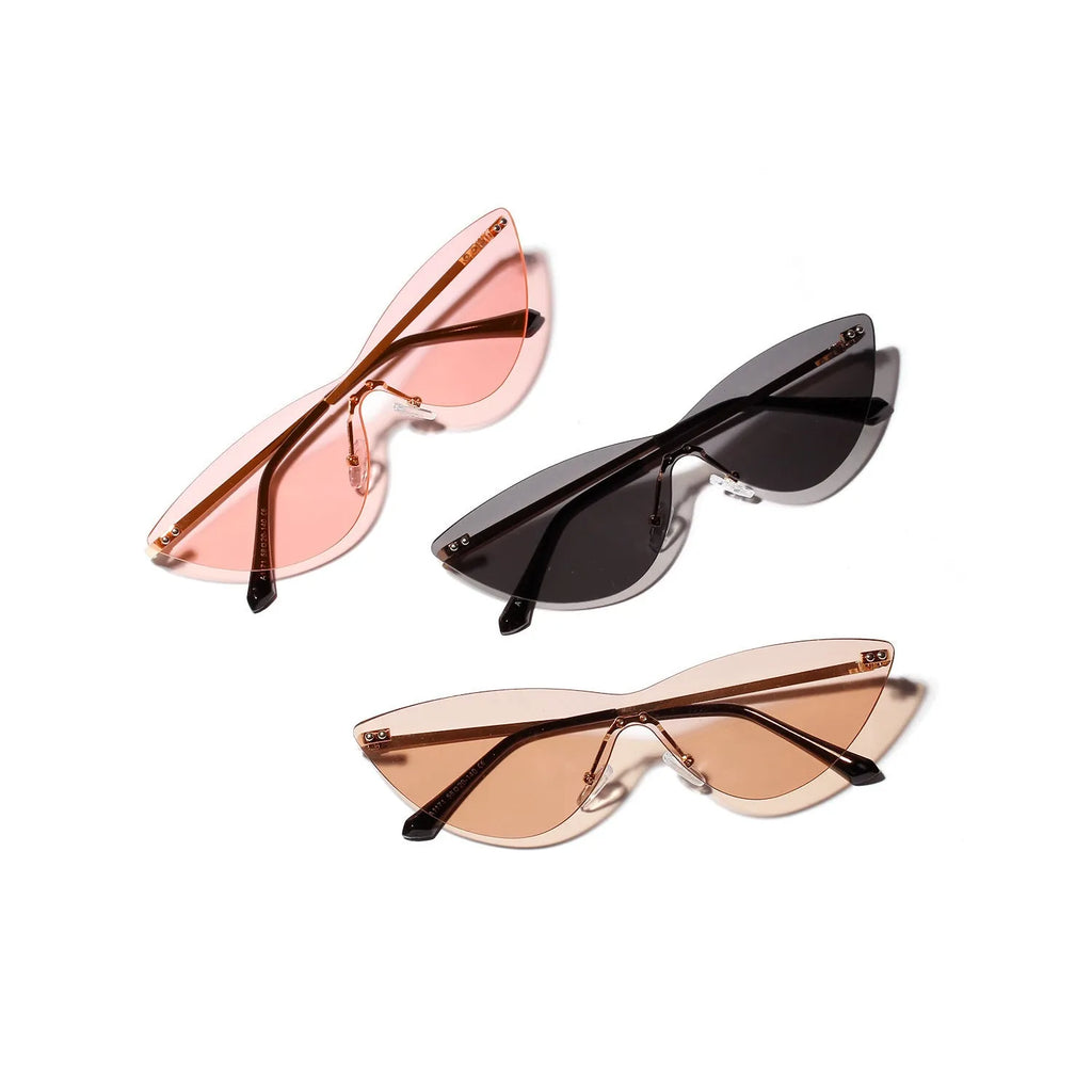 Brown lens vintage sunglasses with a metal frame for adults