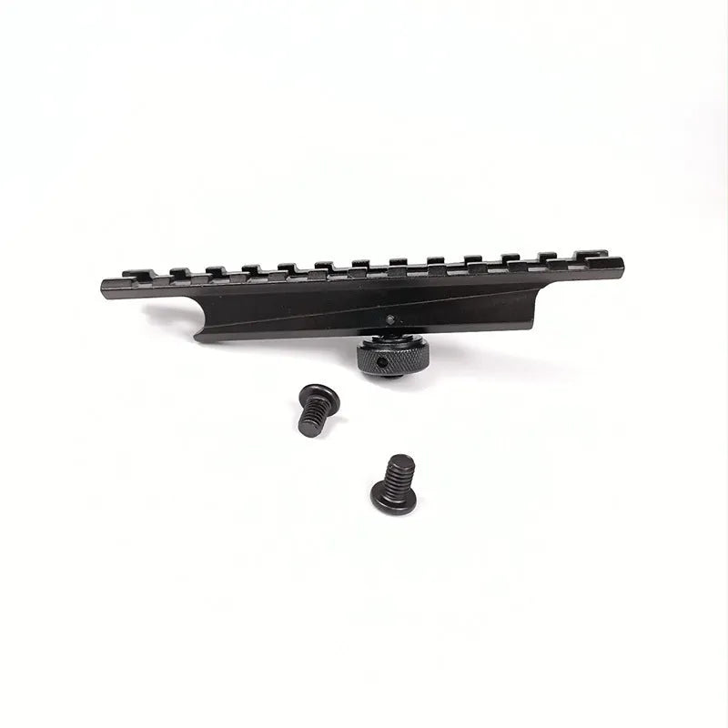 Metal lifting handle rail attached to a rail system, available in handle and handle rail colour options.