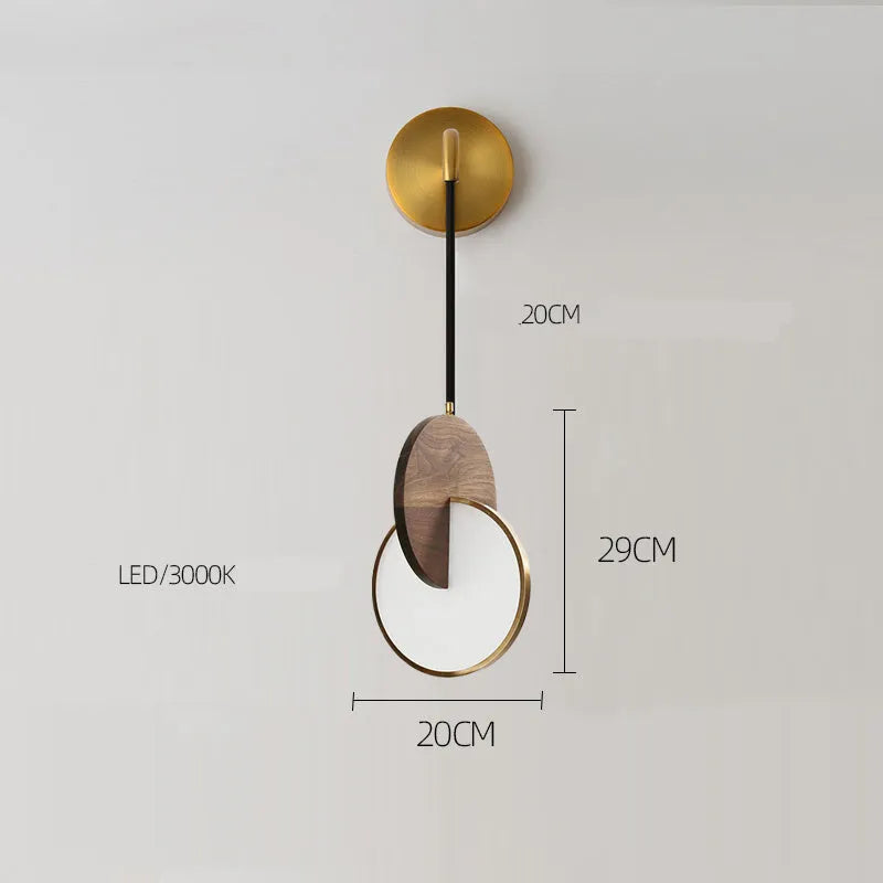 Long-line solid walnut wood wall chandelier with a carved finish in a simple modern style.
