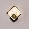 Art Deer Antler Wall Lamp in Nordic design with remote control on a white wall.