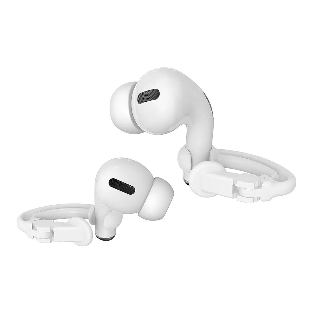 Ear hooks compatible earbud clips for sport running cycling – black ear hook with earbud attached