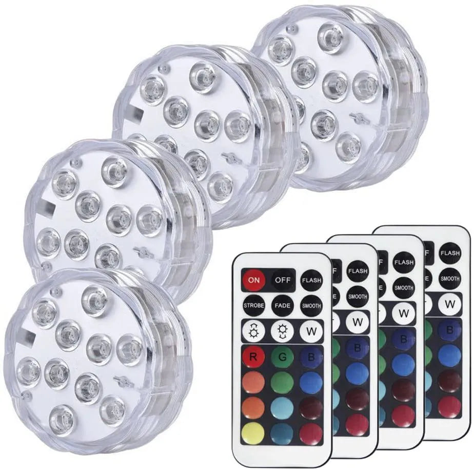 Waterproof remote control decorative diving light with LED beads for pools and fish tanks